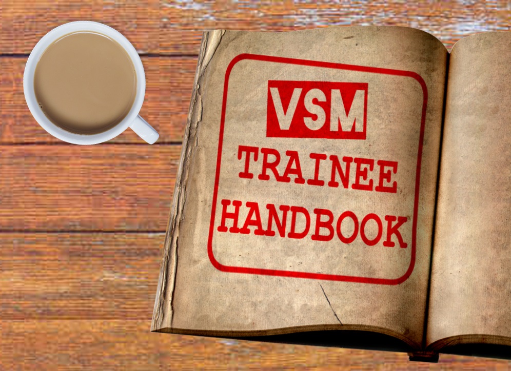 The Virtual St. Marys training handbook and nice cup of tea. ©  https://www.andtheworldwentwhite.com/